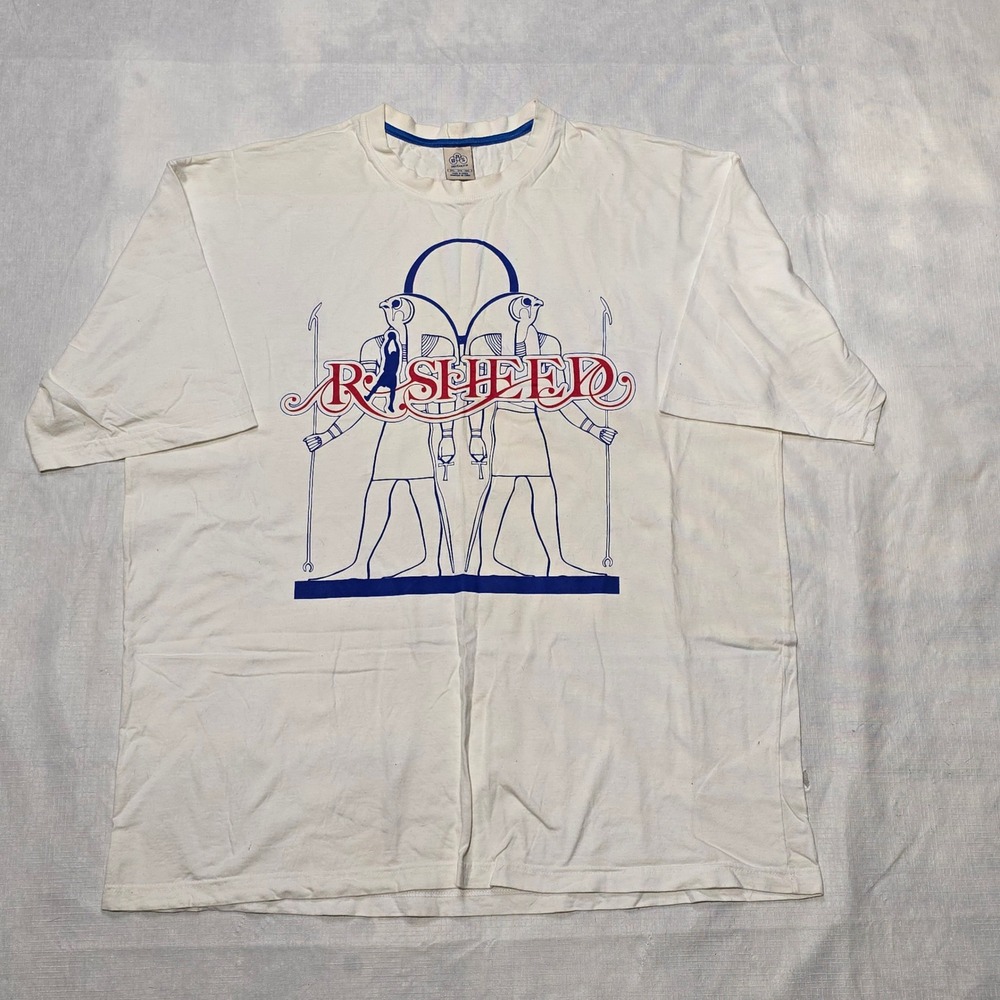Rasheed Wallace BRS Products Egyptian Graphic T-Shirt White Mens 3XL Oversized